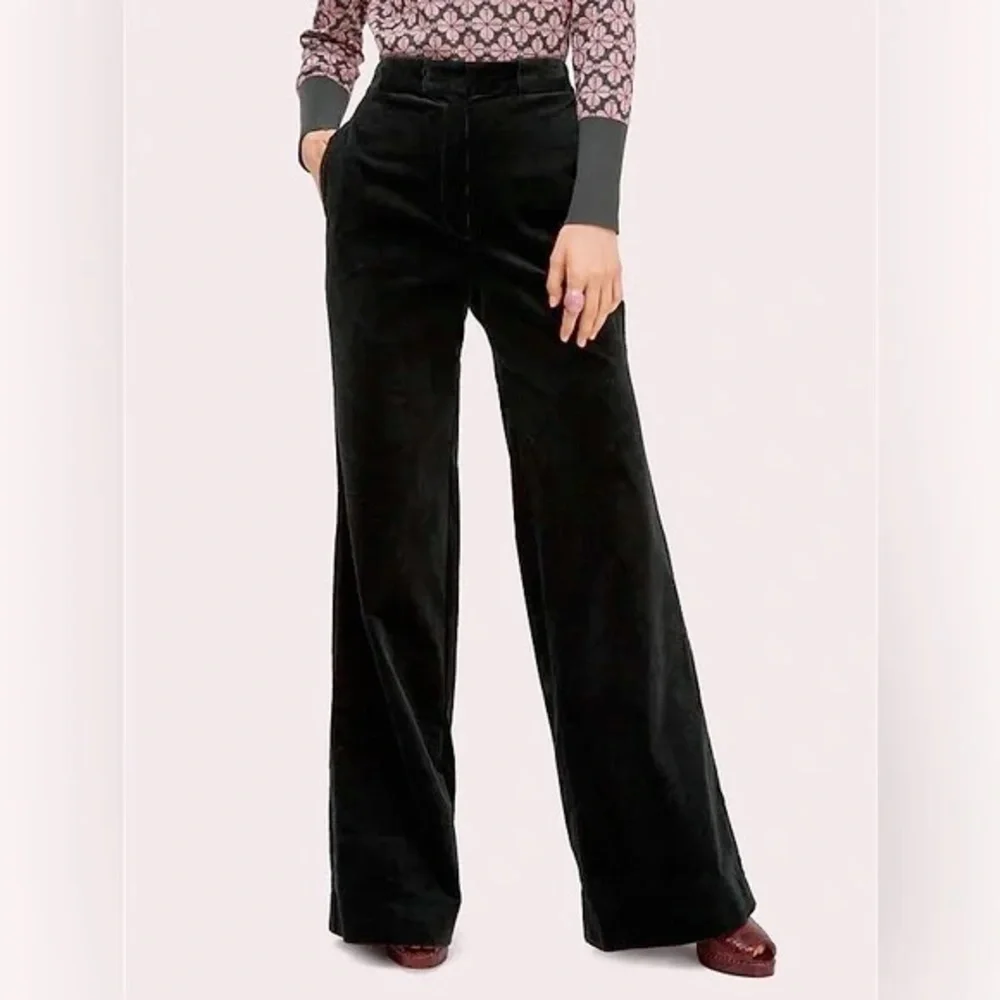 Kate Spade Modern Cord Flare Pant Deep‎ Spruce Green 6